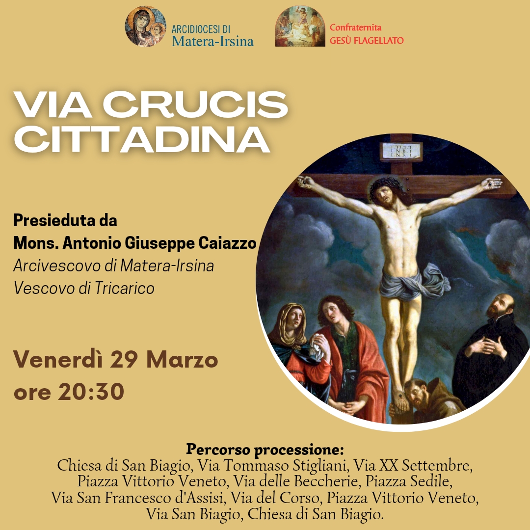 A Matera la tradizionale Via Crucis del Venerdì Santo in onore di Gesù