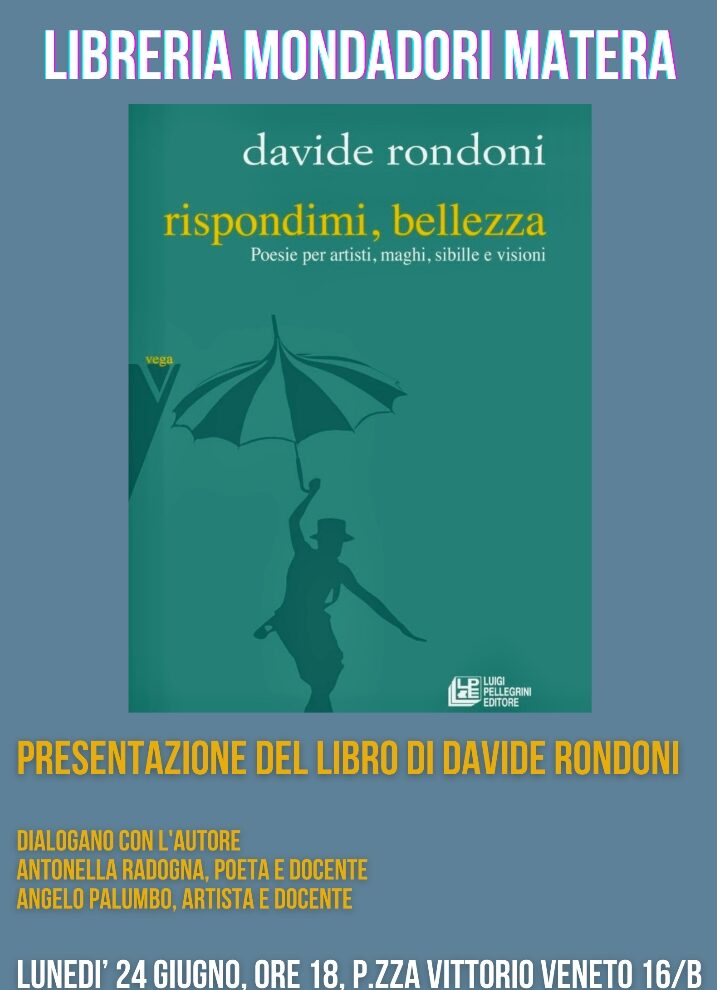 Il 24 Presentazione A Matera Del Libro Rispondimi Bellezza Di Davide