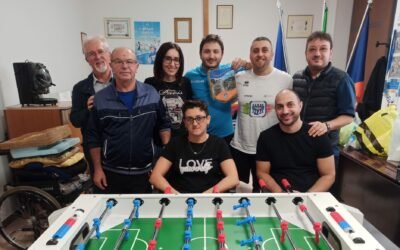 La Asd Power Sport Basilicata e il Centro Sportivo Italiano di Matera  con il campione del mondo di calcio balilla paralimpico Daniele Riga