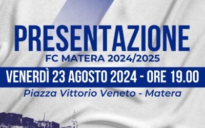 Fc Matera, venerdì 23 agosto è in programma la presentazione della squadra in piazza Vittorio Veneto