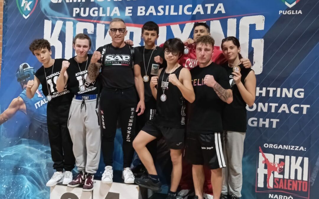 Kickboxing, Campionato Regionale Puglia Basilicata: sul podio gli atleti della Società C.A.M. Athena Club di Montescaglioso del Maestro Gino Clemente