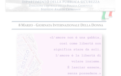 8 marzo Giornata internazionale della donna, report della Direzione Centrale Polizia Criminale: in netto calo nel 2024 gli omicidi con vittime femminili 