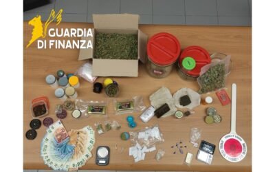 Bazar della droga scoperto a Matera dalla Guardia di Finanza. Arrestato un 26enne