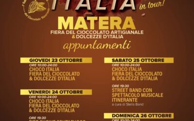 Matera, da giovedì 23 a domenica 26 ottobre Choco Italia fa tappa in piazza San Francesco