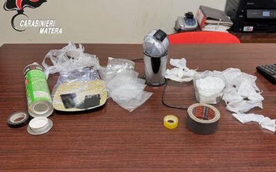 A Scanzano Jonico 38enne arrestato dai Carabinieri per detenzione ai fini di spaccio di cocaina