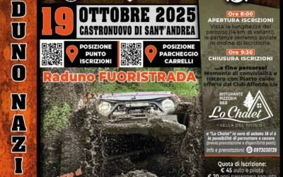 Il 19 a Castronuovo di Sant’Andrea il primo raduno Nazionale Fuoristrada promosso dall’A.S.D. Club Affondo