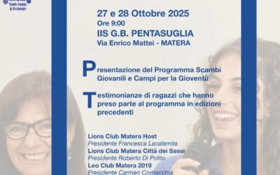 “Presentazione degli Scambi Giovanili Lions nelle scuole di Matera”, il 27 e il 28 all’IIS “Pentasuglia”