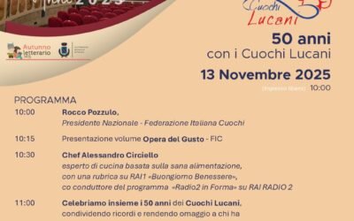 Giovedì 13 festa a Potenza per i cinquant’anni dei Cuochi lucani