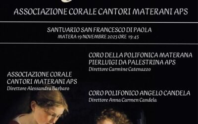 “Voci per Santa Cecilia”, il 19 concerto dell’Associazione Corale Cantori Materani Aps nel Santuario di San Francesco di Paola a Matera