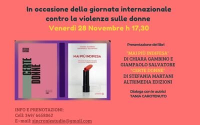 Riconoscere, Raccontare, Rinascere. Due libri di Altrimedia Edizioni a confronto sulla violenza di genere