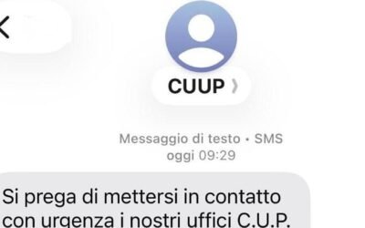Truffa via Sms utilizzando la dicitura Cup