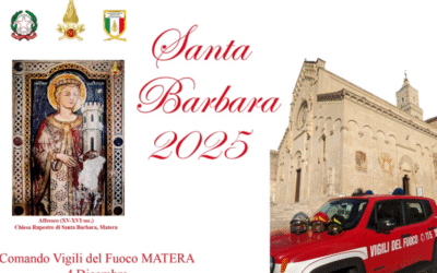 Il 4 dicembre anche a Matera celebrazioni  in onore di Santa Barbara, Patrona del Corpo Nazionale dei Vigili del Fuoco