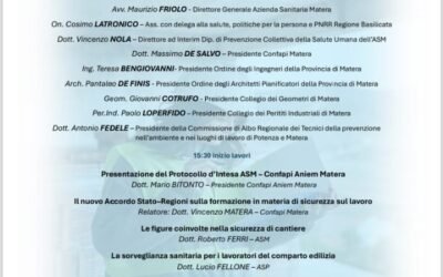 ASM Matera, sicurezza sul lavoro: prevenzione, responsabilità e cultura della sicurezza