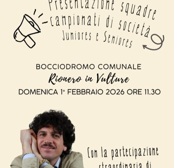 Bocce, domenica mattina a Rionero la presentazione delle squadre dei Campionati di società