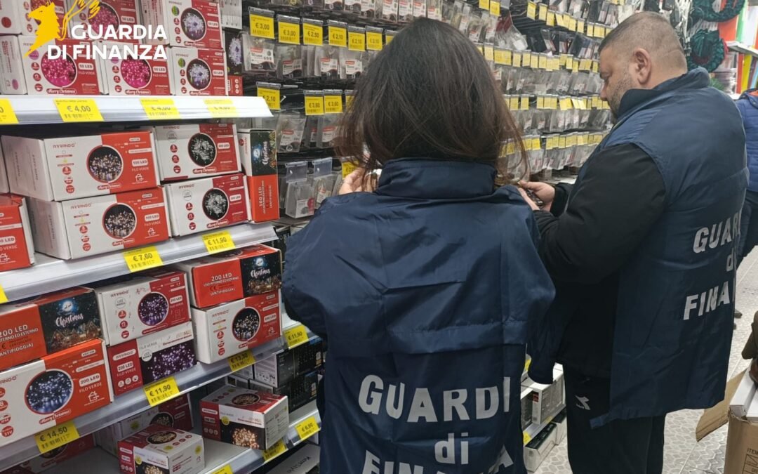 Sequestrati dalla Guardia di Finanza di Matera e Policoro oltre 126.000 prodotti non conformi agli standard di sicurezza