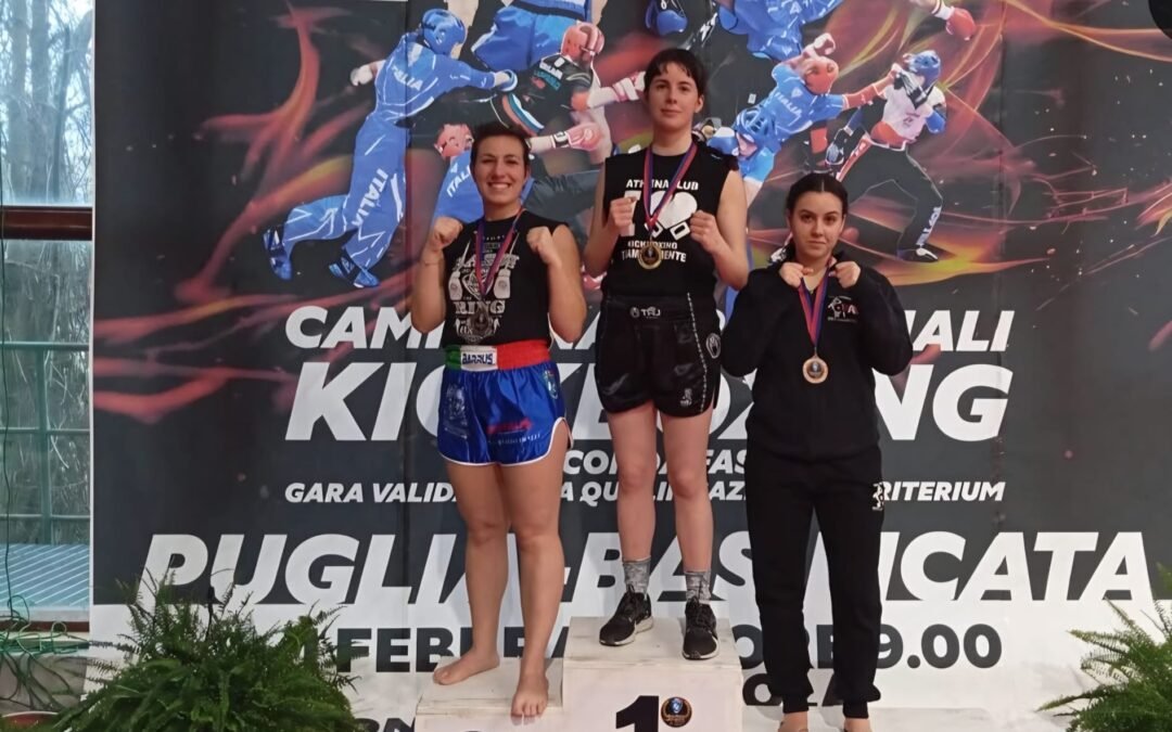 Kickboxing, seconda fase del Campionato Regionale Puglia/Basilicata: due primi posti per gli atleti della Athena Ssd Cam di Montescaglioso diretta dal Maestro Gino Clemente