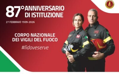 Il Corpo Nazionale dei Vigili del Fuoco compie 87 anni, cerimonia il 27 febbraio nella Sede Centrale del Comando di Matera
