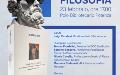 Potenza, il 23 presentazione del libro “Nessuna filosofia” di Roberto Zito