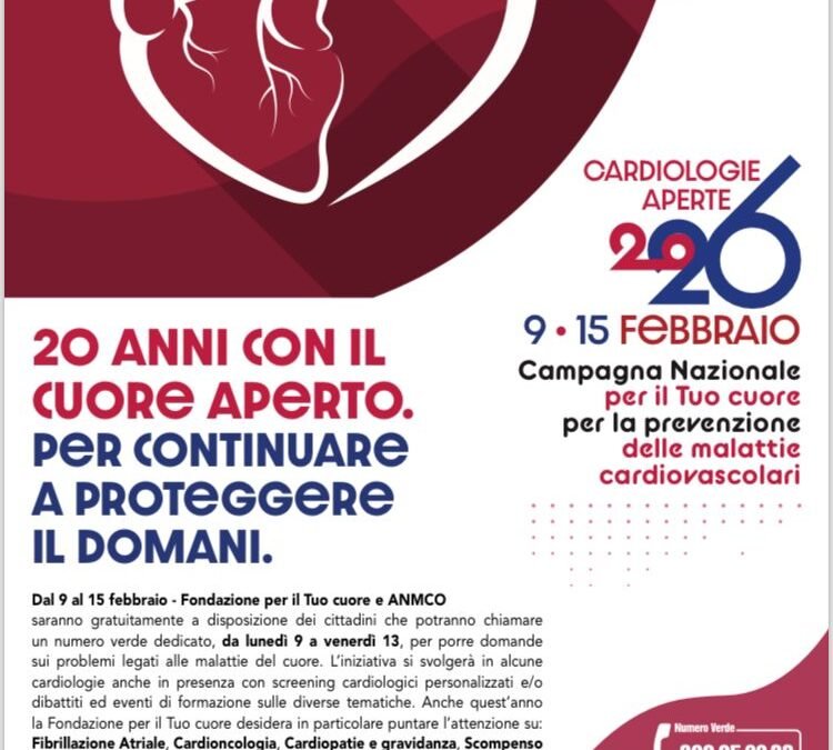 “Cardiologie aperte 2026”, l’ASM promuove la prevenzione delle malattie del cuore