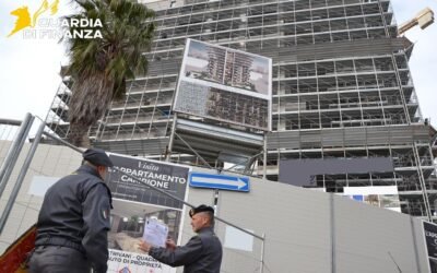 Matera, sequestrato dalla Guardia di Finanza un edificio di 12 piani realizzato abusivamente in piazza Bianco. Indagate in concorso cinque persone per i reati di abuso edilizio e false attestazioni