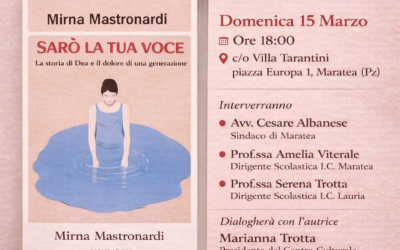 Il 15 il Centro Culturale “José Mario Cernicchiaro” ospiterà la prima nazionale del libro “Sarò la tua voce” scritto da Mirna Mastronardi