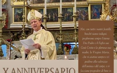 Decimo anniversario di Ordinazione episcopale di Mons. Antonio Giuseppe Caiazzo: messa di ringraziamento nella Cattedrale di Matera mercoledì 15 aprile