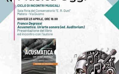 “Pensare la musica oggi”, secondo appuntamento il 23 aprile al Conservatorio: la sfida dell’ascolto nell’era dell’acusmatica