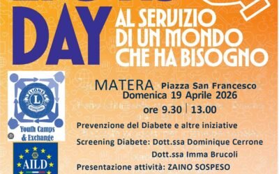 “Screening del diabete ed altre iniziative”, iniziativa Lions il 19 a Matera