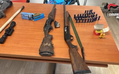Policoro, due persone arrestate dai Carabinieri per detenzione e porto illegale di armi