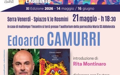 Amabili Confini, il 21 maggio a Matera lo scrittore Edoardo Camurri