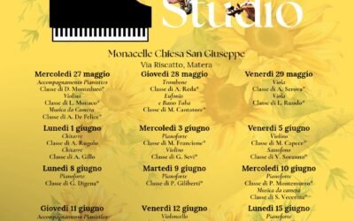 Matera, al Conservatorio “Egidio Romualdo Duni” “Saggi di Studio” 2025/2026 dal 27 maggio al 15 giugno