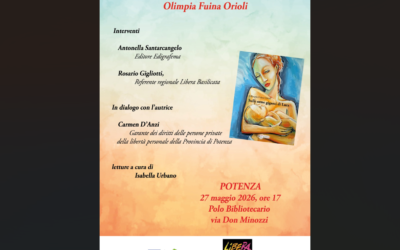 A Potenza “Sulle orme giganti di Luca” di Olimpia Fuina Orioli. Il 27 con la casa editrice Edigrafema, l’associazione Libera e la Garante dei diritti delle persone private della libertà personale della Provincia