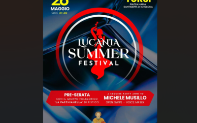 Il Lucania Summer Festival riparte da Tursi: il 26 maggio il primo grande evento dell’estate