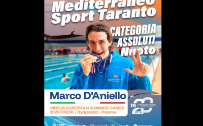 Il campione di nuoto Marco D’Aniello verso gli Europei FISDIR: la dimostrazione che il talento, l’impegno e la determinazione possono superare qualsiasi ostacolo