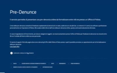 Denunce online: attivo il nuovo servizio della Polizia di Stato