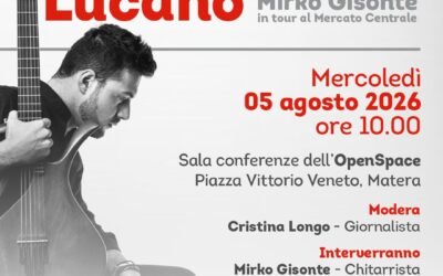 “Mediterraneo Lucano”: a Matera la conferenza stampa di presentazione del tour di Mirko Gisonte nei Mercati Centrali d’Italia