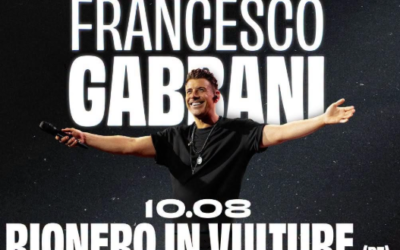 Rionero in Vulture, il 10 agosto Francesco Gabbani in concerto