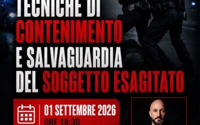 Il primo settembre seminario “Tecniche di contenimento e salvaguardia del soggetto esagitato” promosso dal SIULP presso l’Accademia delle Arti Marziali e Sport da Combattimento di Potenza