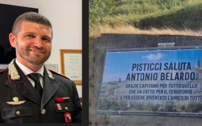 Pisticci saluta il Capitano Belardo, affissi manifesti di ringraziamento per l’ufficiale. Il sindaco Albano: “Si è distinto per la grande professionalità e si è fato benvolere da tutti”
