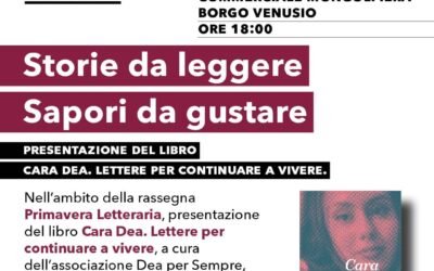 “Cara Dea. Lettere per continuare a vivere. Dal buio dell’adolescenza alla forza di andare avanti”, appuntamento presso il Centro Commerciale Mongolfiera di Venusio