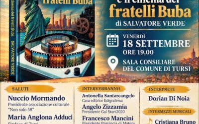 A Tursi il 18 presentazione del libro “Il sogno americano e il cinema dei fratelli Buba” di Salvatore Verde