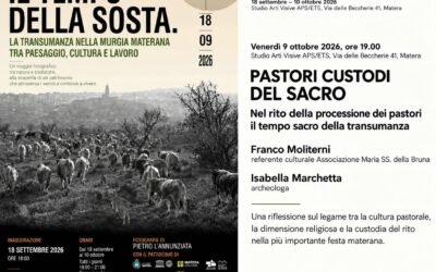 Il rito della processione dei pastori il tempo sacro della transumanza”: il 9 a Matera nello Studio Arti Visive incontro con Franco Moliterni e Isabella Marchetta